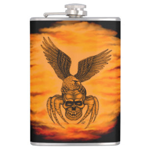 Spiderskull met Eagle Heupfles