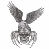 Spiderskull met Eagle in Tattoo-stijl Sticker (Voorkant)