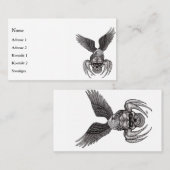 Spiderskull met Eagle in Tattoo-stijl Visitekaartje (Voorkant / Achterkant)