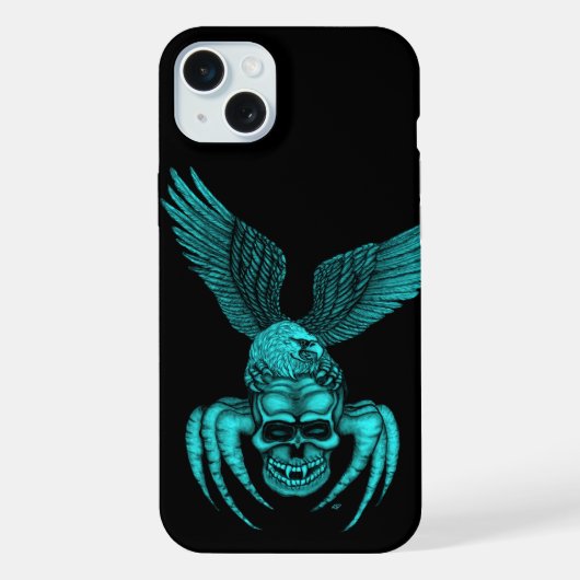 Spiderskull met Eagle iPhone Hoesje (Achterkant)