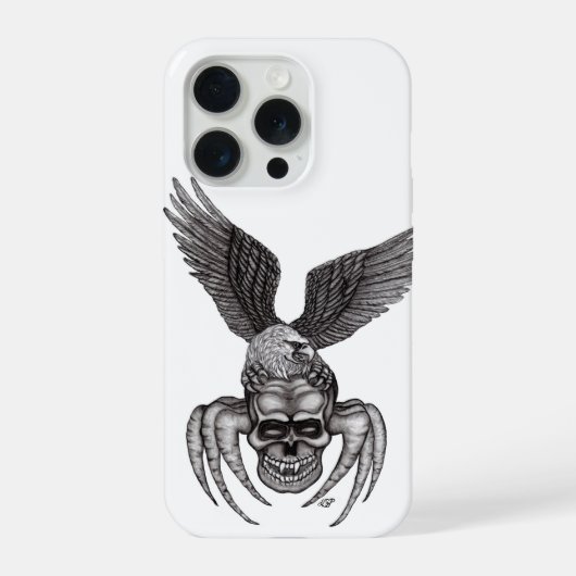 Spiderskull met Eagle iPhone Hoesje (Achterkant)