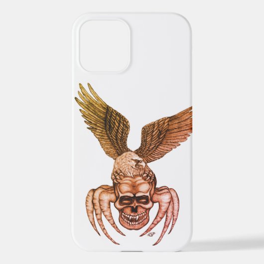 Spiderskull met Eagle iPhone Hoesje (Achterkant)