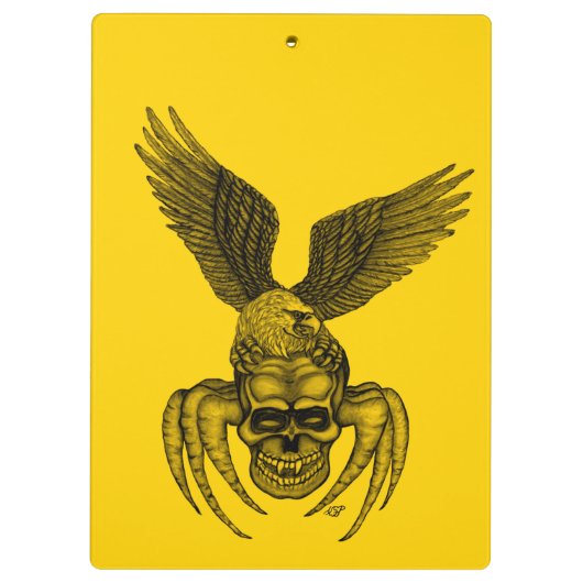 Spiderskull met Eagle Klembord (Achterkant)