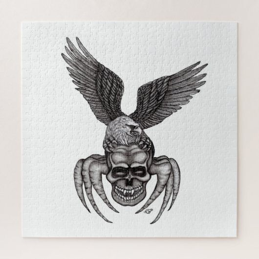 Spiderskull met Eagle Legpuzzel (Verticaal)