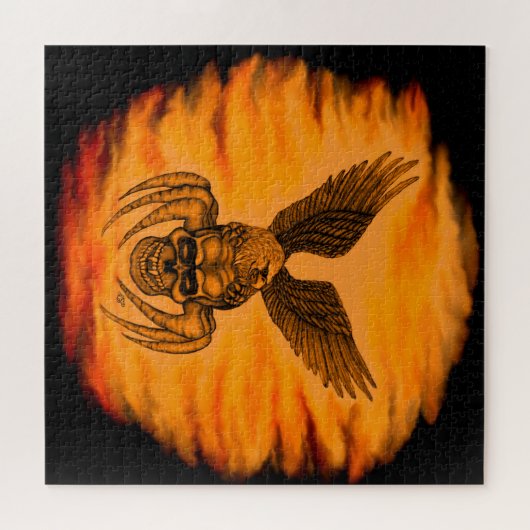 Spiderskull met Eagle Legpuzzel (Horizontaal)
