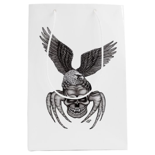 Spiderskull met Eagle Medium Cadeauzakje (Voorkant)
