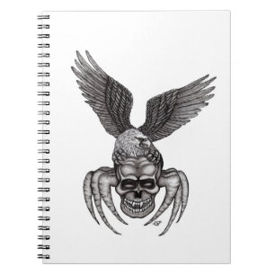 Spiderskull met Eagle Notitieboek