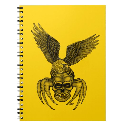 Spiderskull met Eagle Notitieboek (Voorkant)