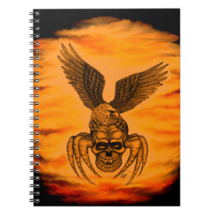 Spiderskull met Eagle Notitieboek