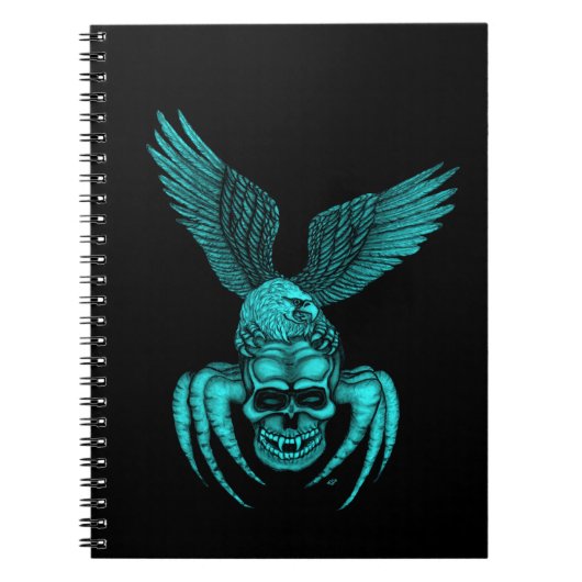 Spiderskull met Eagle Notitieboek (Voorkant)