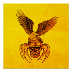 Spiderskull met Eagle Perfect Poster
