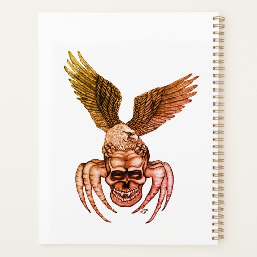 Spiderskull met Eagle Planner (Achterkant)