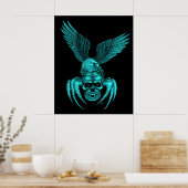 Spiderskull met Eagle Poster (Keuken)