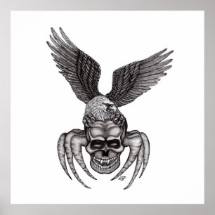 Spiderskull met Eagle Poster