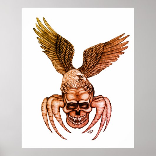 Spiderskull met Eagle Poster (Voorkant)