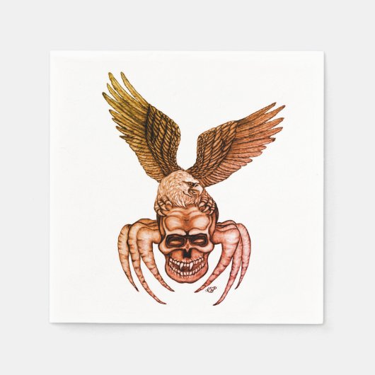 Spiderskull met Eagle Servet (Voorkant)