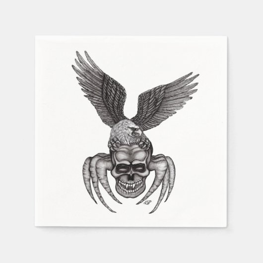 Spiderskull met Eagle Servet (Voorkant)