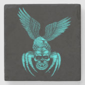 Spiderskull met Eagle Stenen Onderzetter (Voorkant)