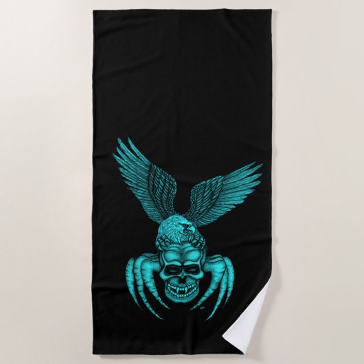Spiderskull met Eagle Strandlaken (Voorkant)