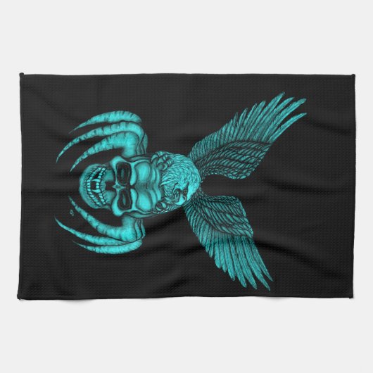 Spiderskull met Eagle Theedoek (Horizontaal)