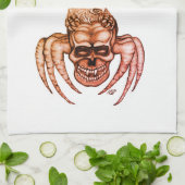 Spiderskull met Eagle Theedoek (Gevouwen)