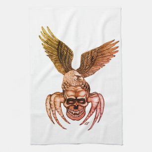 Spiderskull met Eagle Theedoek