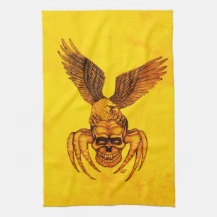 Spiderskull met Eagle Theedoek