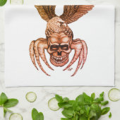 Spiderskull met Eagle Theedoek (Gevouwen)