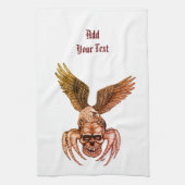 Spiderskull met Eagle Theedoek (Verticaal)