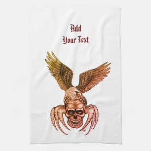 Spiderskull met Eagle Theedoek