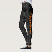 Spiderweb 3 Spiders personaliseren halloween Leggi Leggings (Links)
