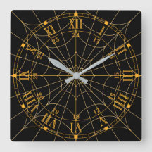 Spiderweb Acrylwandklok