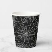 Spiderweb Black en White Halloween Papieren Bekers (Voorkant)