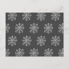Spiderweb Briefkaart (donkergrijs en wit)