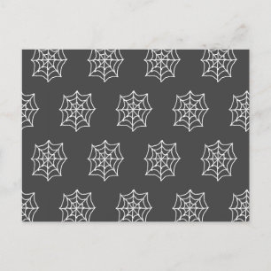Spiderweb Briefkaart (donkergrijs en wit)