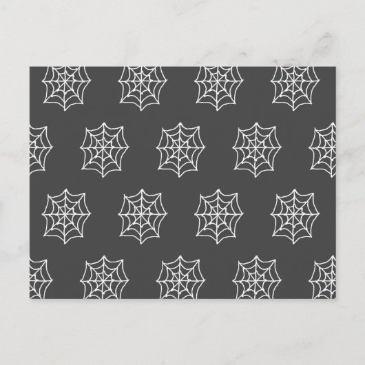 Spiderweb Briefkaart (donkergrijs en wit) (Voorkant)