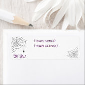 Spiderweb Bruiloft retour adreslabels Etiket (Insitu)