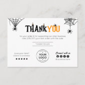 Spiderweb Candle Spooky Vibes Halloween Bedankt (Voorkant)