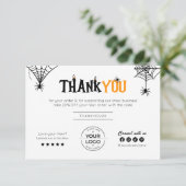 Spiderweb Candle Spooky Vibes Halloween Bedankt (Staand voorkant)