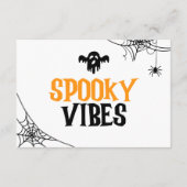 Spiderweb Candle Spooky Vibes Halloween Bedankt (Achterkant)