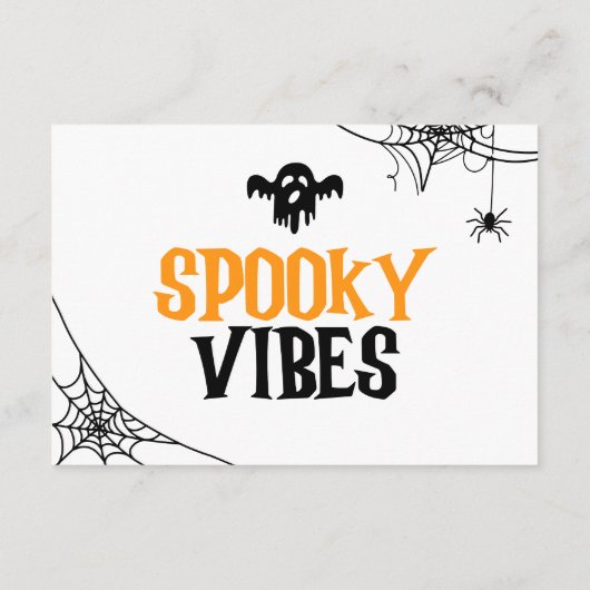 Spiderweb Candle Spooky Vibes Halloween Bedankt (Achterkant)
