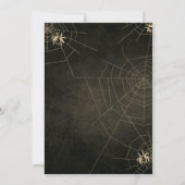 -Spiderweb Chalkboard Halloween-partij  Kaart (Achterkant)