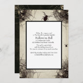 -Spiderweb Chalkboard Halloween-partij  Kaart (Voorkant / Achterkant)