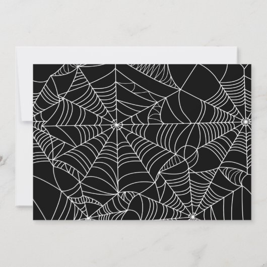 Spiderweb Crescent Moon Halloween Kostuum Party Kaart (Achterkant)
