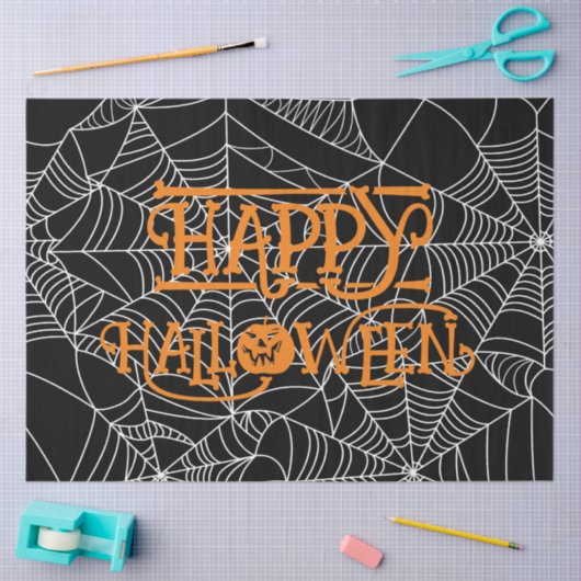 Spiderweb Crescent Moon Halloween Kostuum Party Tissuepapier (Craft)