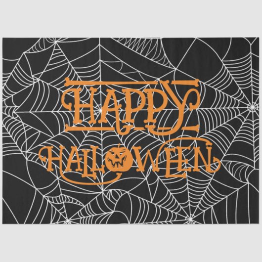 Spiderweb Crescent Moon Halloween Kostuum Party Tissuepapier (Voorkant)