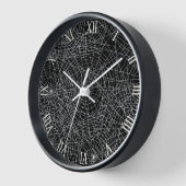 Spiderweb Donker Esthetische Wandklok (Hoek)