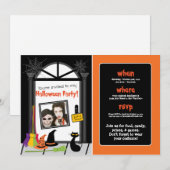 Spiderweb door Halloween Party Invite (foto) Kaart (Voorkant / Achterkant)