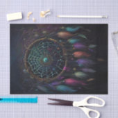 Spiderweb Dreamcatcher Bright Feather Decoupage Tissuepapier (Craft)