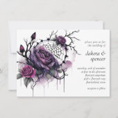 Spiderweb Elegance | Kiep mooi Roos Floral Kaart (Voorkant)